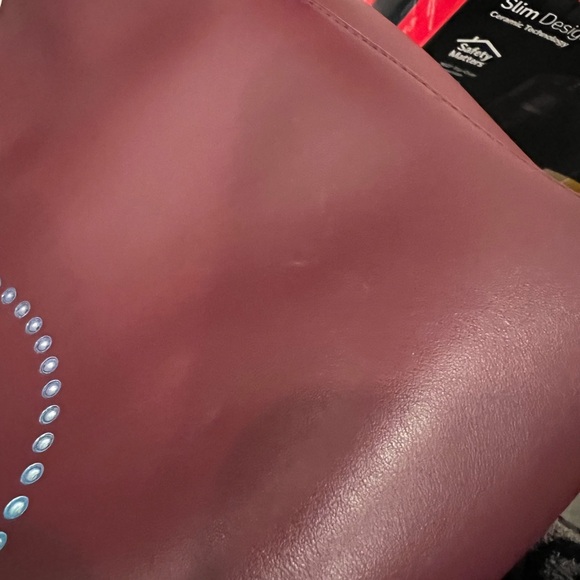 Anya Hindmarch Smiley Burgundy Leather Tote - Picture 5 of 6